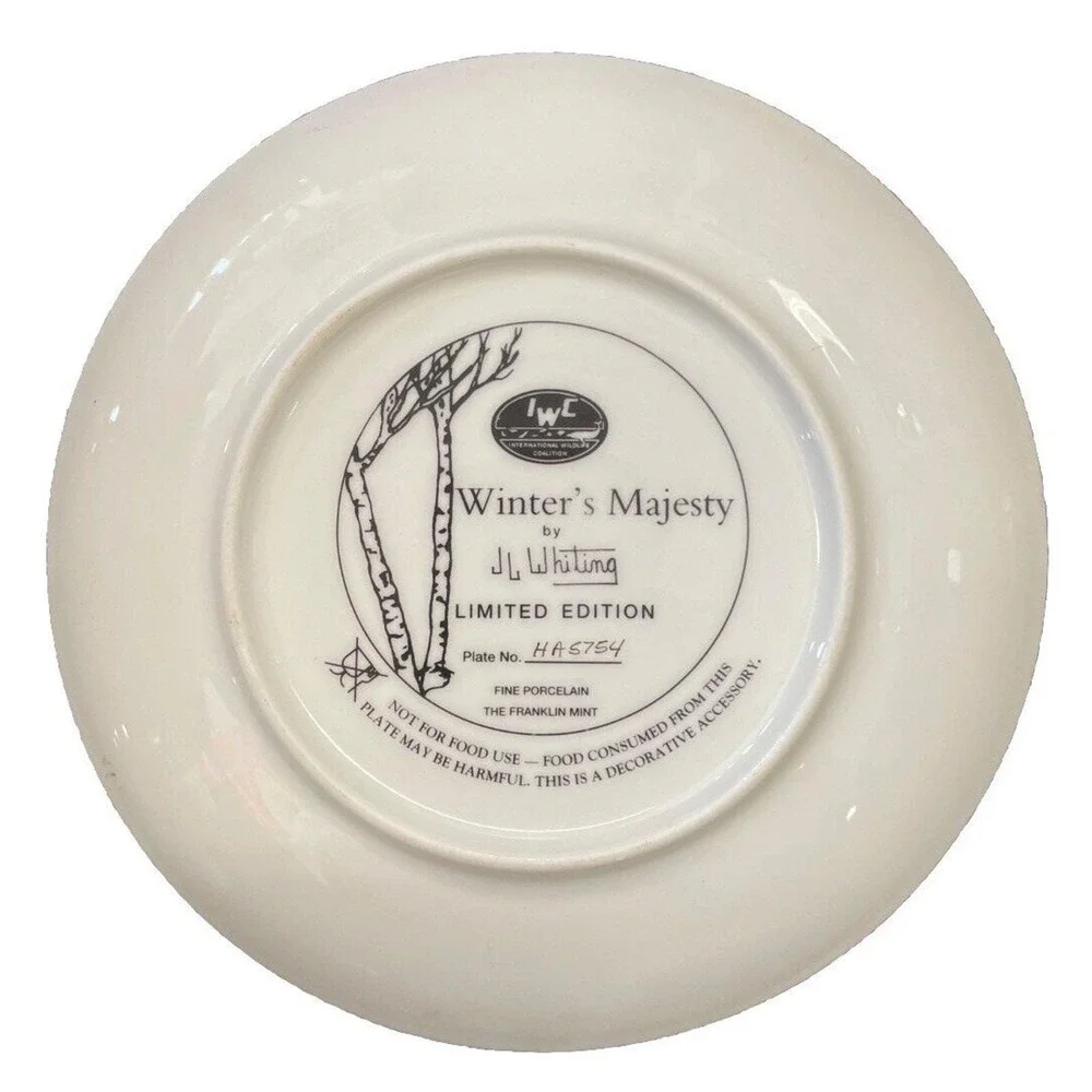 Winter's Majesty Judi‎ Whiting Franklin Mint Collector Plate